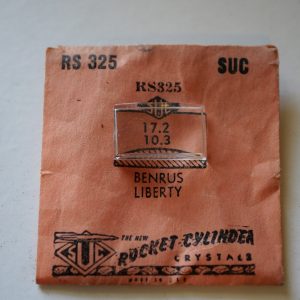 Verre montre SUC RS 325 - BENRUS LIBERTY - 17,2x10,3 [NOS] (Watch crystal)