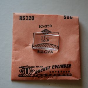Verre montre SUC RS 320 - BULOVA - 17,1 x 10,9 [NOS] (Watch crystal)