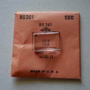 Verre montre SUC RS 361 - TIMEX 50901 Model 23 - 17,9x12,6 [NOS] (Watch crystal)