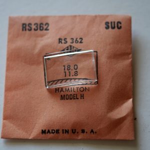 Verre montre SUC RS 362 - HAMILTON Model H - 18x11,8 [NOS] (Watch crystal)