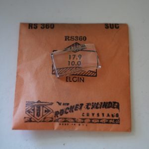 Verre montre SUC RS 360 - ELGIN - 17,9x10 [NOS] (Watch crystal)