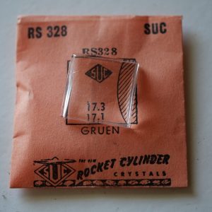 Verre montre SUC RS 328 - GRUEN - 17,3x17,1 [NOS] (Watch crystal)