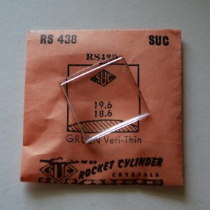 Verre montre SUC RS 438 - GRUEN Veri-Thin - 19,6x18,6 [NOS] (Watch crystal)