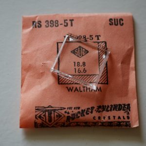 Verre montre SUC RS 398-5T - WALTHAM - 18,8x16,6 [NOS] (Watch crystal)