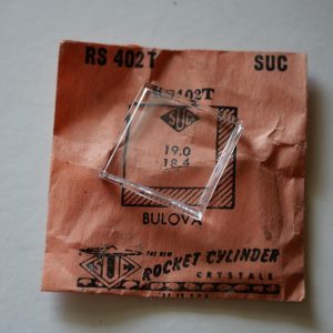 Verre montre SUC RS 402T - BULOVA - 19x18,4 [NOS] (Watch crystal)