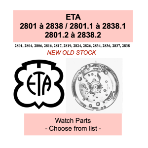 Pièce de montre ETA 2801 - Liste déroulante [NOS] Watch part
