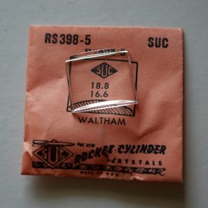 Verre montre SUC RS 398-5 - WALTHAM - 18,8x16,6 [NOS] (Watch crystal)