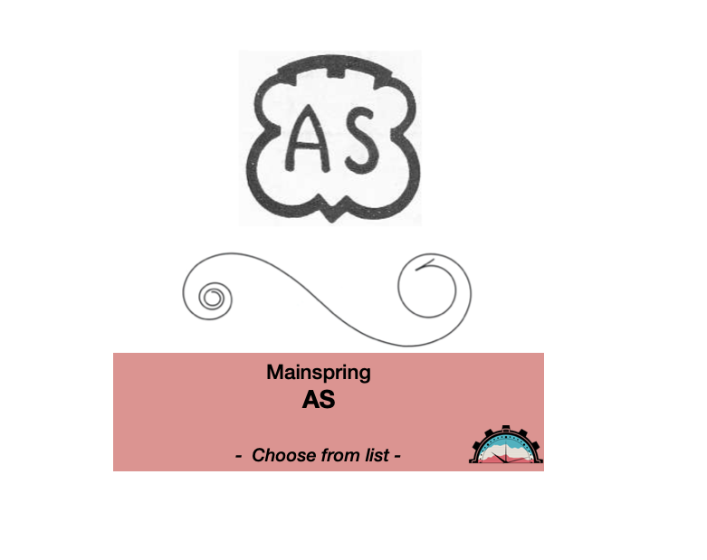 Ressort Barillet de Montre AS - CHOOSE FROM LIST - VIMETAL (Mainspring)