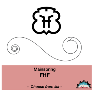 Ressort Barillet de Montre FHF - CHOOSE FROM LIST - VIMETAL (Mainspring)