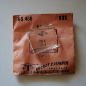 Verre montre SUC RS 466 - SWISS - 20x17,4 [NOS] (Watch crystal)