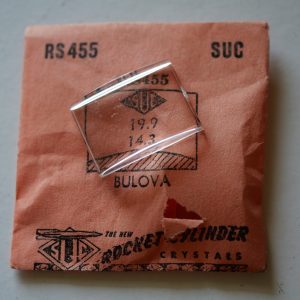 Verre montre SUC RS 455 - BULOVA - 19,9x14,3 [NOS] (Watch crystal)