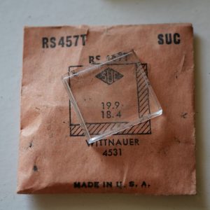 Verre montre SUC RS 457T - WITTNAUER 4531 - 19,9x18,4 [NOS] (Watch crystal)