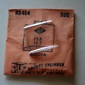 Verre montre SUC RS 454 - BULOVA - 19,8x18,2 [NOS] (Watch crystal)
