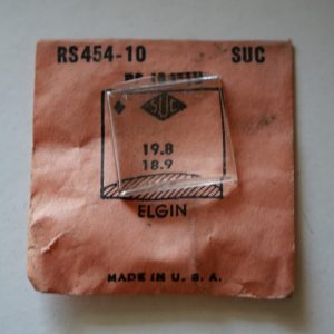 Verre montre SUC RS 454-10 - ELGIN - 19,8x18,9 [NOS] (Watch crystal)