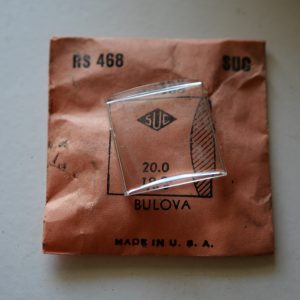 Verre montre SUC RS 468 - BULOVA - 20x [NOS] (Watch crystal)