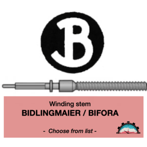 N°401 Tige de remontoir Bifora, Bidlingmaier - Menu déroulant [NOS] Winding Stem