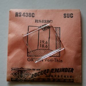 Verre montre SUC RS 438C - GRUEN Veri-Thin - 19,6x18,6 [NOS] (Watch crystal)