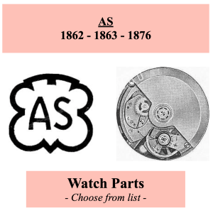 Pièce de montre AS 1862/63 1876 [NOS] - Liste déroulante [NOS] Watch part