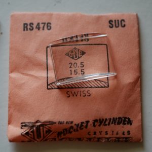 Verre montre SUC RS 476 - SWISS - 20,5x15,5 [NOS] (Watch crystal)
