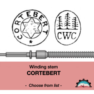 N°401 Tige de remontoir Cortebert - Menu déroulant [NOS] Winding Stem