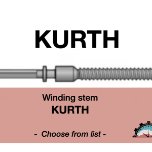 N°401 Tige de remontoir Kurth (Certina...) - Menu déroulant [NOS] Winding Stem