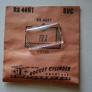 Verre montre SUC RS 469T - SWISS - 20,1x12,3 [NOS] (Watch crystal)