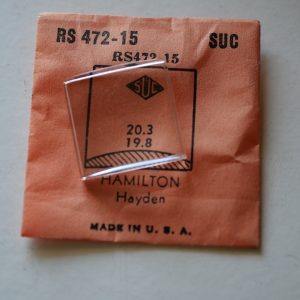 Verre montre SUC RS 472-15 - HAMILTON Hayden - 20,3x19,8 [NOS] (Watch crystal)