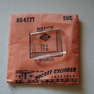 Verre montre SUC RS 477T - BENRUS - 20,4x17 [NOS] (Watch crystal)