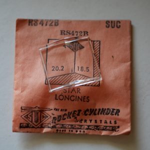 Verre montre SUC RS 472B - STAR LONGINES - 20,2x18,5 [NOS] (Watch crystal)