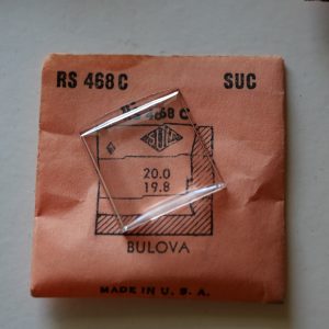 Verre montre SUC RS 468C - BULOVA - 20x19,8 [NOS] (Watch crystal)