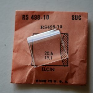 Verre montre SUC RS 498-10 - ELGIN - 20,6x19,1 [NOS] (Watch crystal)