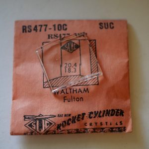 Verre montre SUC RS 477-10C - WALTHAM "Fulton" - 20,4x18,3 [NOS] (Watch crystal)