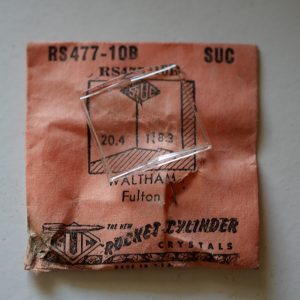 Verre montre SUC RS 477-10B - WALTHAM "Fulton" - 20,4x18,3 [NOS] (Watch crystal)