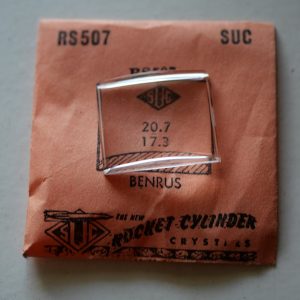 Verre montre SUC RS 507 - BENRUS - 20,7x17,3 [NOS] (Watch crystal)