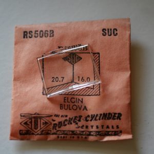 Verre montre SUC RS 506B - ELGIN BULOVA - 20,7x16 [NOS] (Watch crystal)
