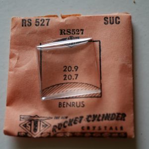 Verre montre SUC RS 527 - BENRUS - 20,9x20,7 [NOS] (Watch crystal)