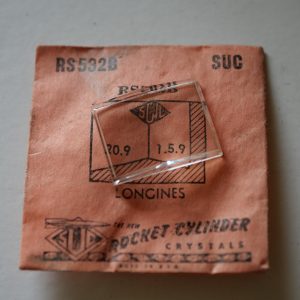 Verre montre SUC RS 532B - LONGINES - 20,9x15,9 [NOS] (Watch crystal)