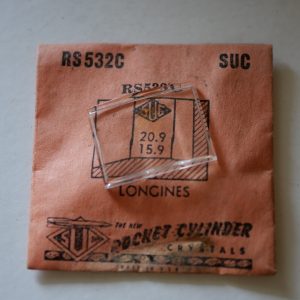 Verre montre SUC RS 532C - LONGINES - 20,9x15,9 [NOS] (Watch crystal)