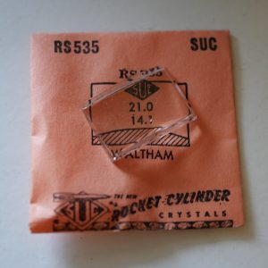 Verre montre SUC RS 535 - WALTHAM - 21x14,1 [NOS] (Watch crystal)