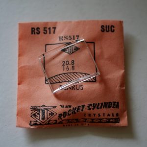 Verre montre SUC RS 517 - BENRUS - 20,8x16,8 [NOS] (Watch crystal)