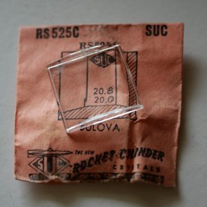 Verre montre SUC RS 525C - BULOVA - 20,8x20 [NOS] (Watch crystal)