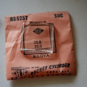 Verre montre SUC RS 525T - BULOVA - 20,8x20 [NOS] (Watch crystal)