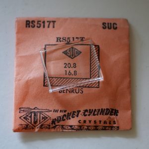 Verre montre SUC RS 517T - BENRUS - 20,8x16,8 [NOS] (Watch crystal)