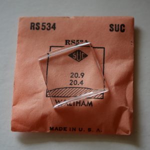 Verre montre SUC RS 534 - WALTHAM - 20,9x20,4 [NOS] (Watch crystal)
