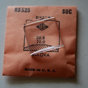 Verre montre SUC RS 525 - BULOVA - 20,8x20 [NOS] (Watch crystal)