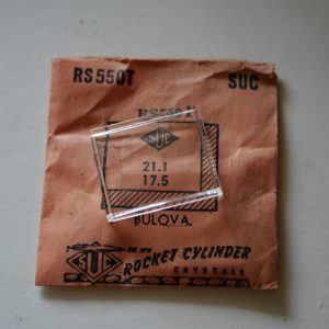 Verre montre SUC RS 550T - BULOVA - 21,1x17,5 [NOS] (Watch crystal)
