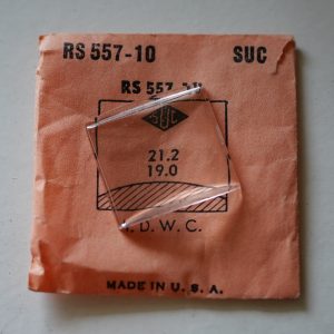 Verre montre SUC RS 557-10 - I.D.W.C - 21,2x19 [NOS] (Watch crystal)