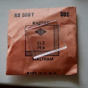 Verre montre SUC RS 558T - WALTHAM - 21,2x19,4 [NOS] (Watch crystal)
