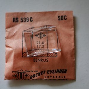 Verre montre SUC RS 539C - BENRUS - 21x17,2 [NOS] (Watch crystal)