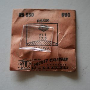 Verre montre SUC RS 550 - BULOVA - 21,1x17,5 [NOS] (Watch crystal)